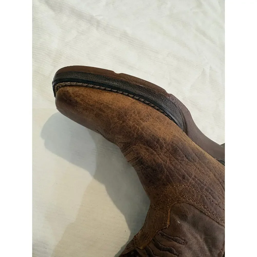 Durango Distressed Flag Western Boot Acorn Kids Size 3 Boys 8